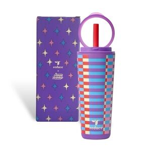 Reduce Jamie Makeup 22oz Tumbler Halo Pop-Up Handle Checkered Purple